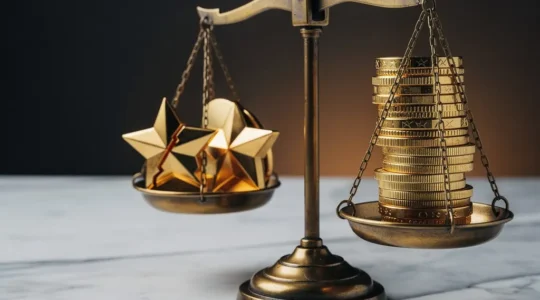 Métaphore visuelle du coût caché d'une mauvaise note Google illustrée par des étoiles dorées en équilibre sur une balance