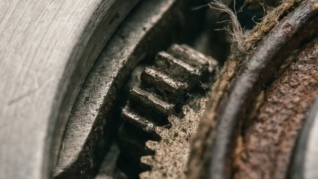 Gros plan macro de fils colorés entrelacés et guidés par des anneaux métalliques, évoquant un flux d'informations structuré et automatisé.