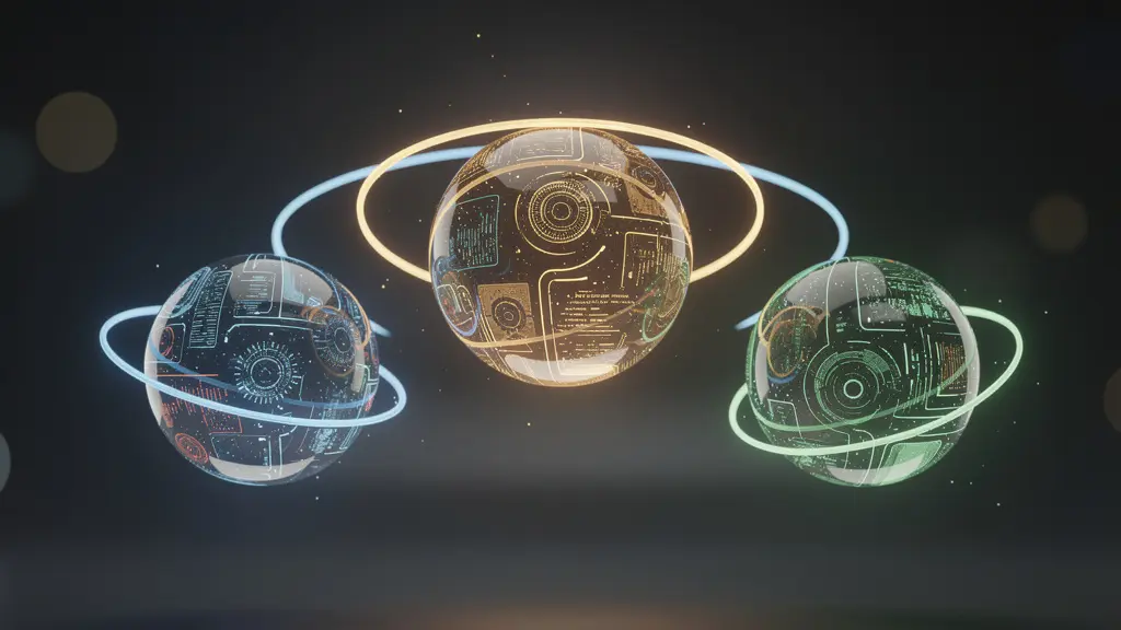 Représentation visuelle du parcours utilisateur entre site web et réseaux sociaux avec des connexions lumineuses