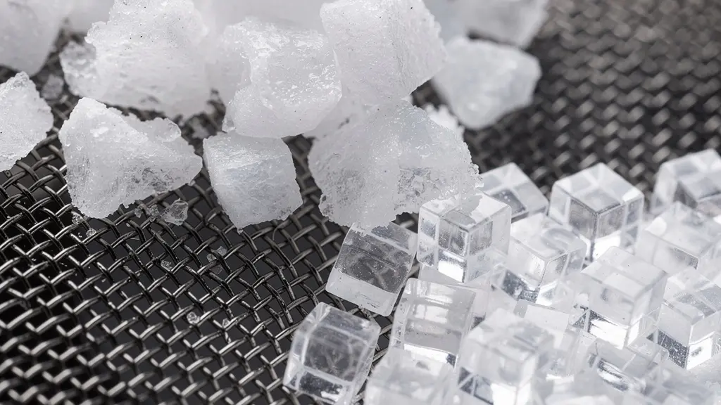 Vue macro de structures cristallines représentant la purification et l'organisation des données